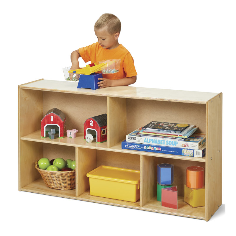 Natural Hardboard Kids Corner Storage Unit with Cubes