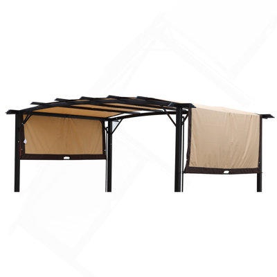 Auvent de remplacement universel pour cadre de pergola courbé extérieur 12 pi x 9 pi