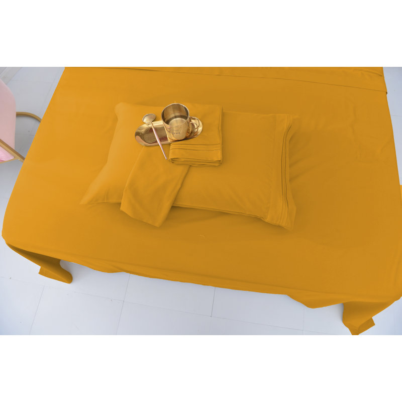 Rayon from Bamboo Sheet Set, Queen, Gold