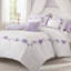 Ensemble de couette 6 pièces pour lit double/queen, violet