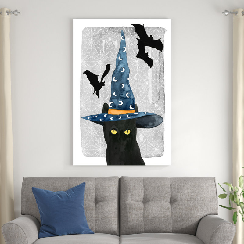 Chat noir II, H 48 po x l 32 po x P 1,25 po
