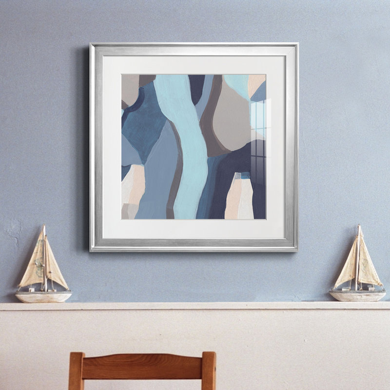 «Blue Chrysalis III», reproduction encadrée de qualité supérieure - prête à être accrochée, H 20 po x l 20 po x P 1 po
