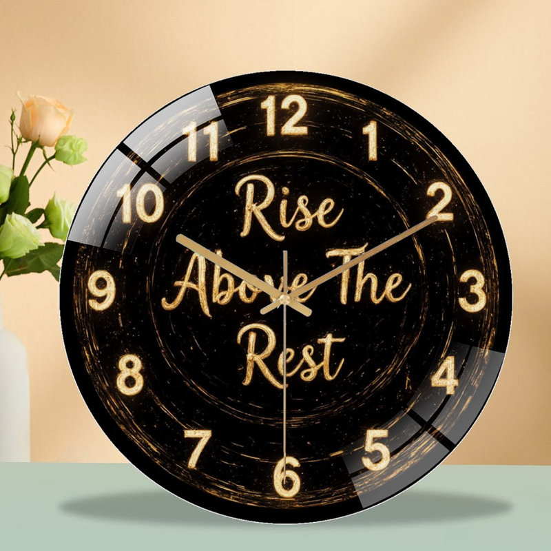 Horloge murale en verre 12 po
