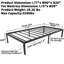 Structure de lit simple en acier de 20 po Truette, silencieux, sans sommier, assez d'espace de rangement-1650868185
