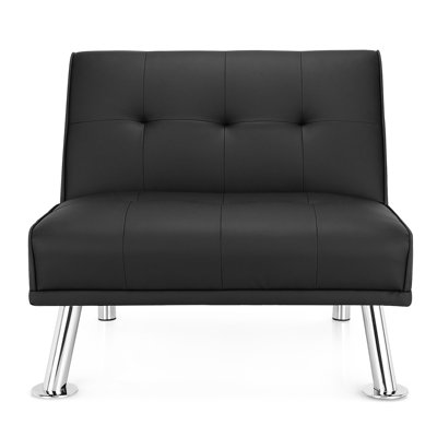 Fauteuil futon simple à dossier serré de 34 po de large