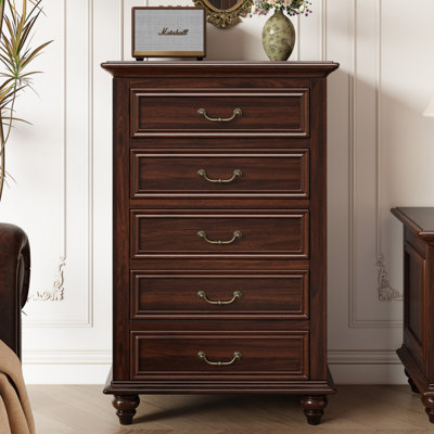 Commode d'appoint simple en bois de rose jaune rétro