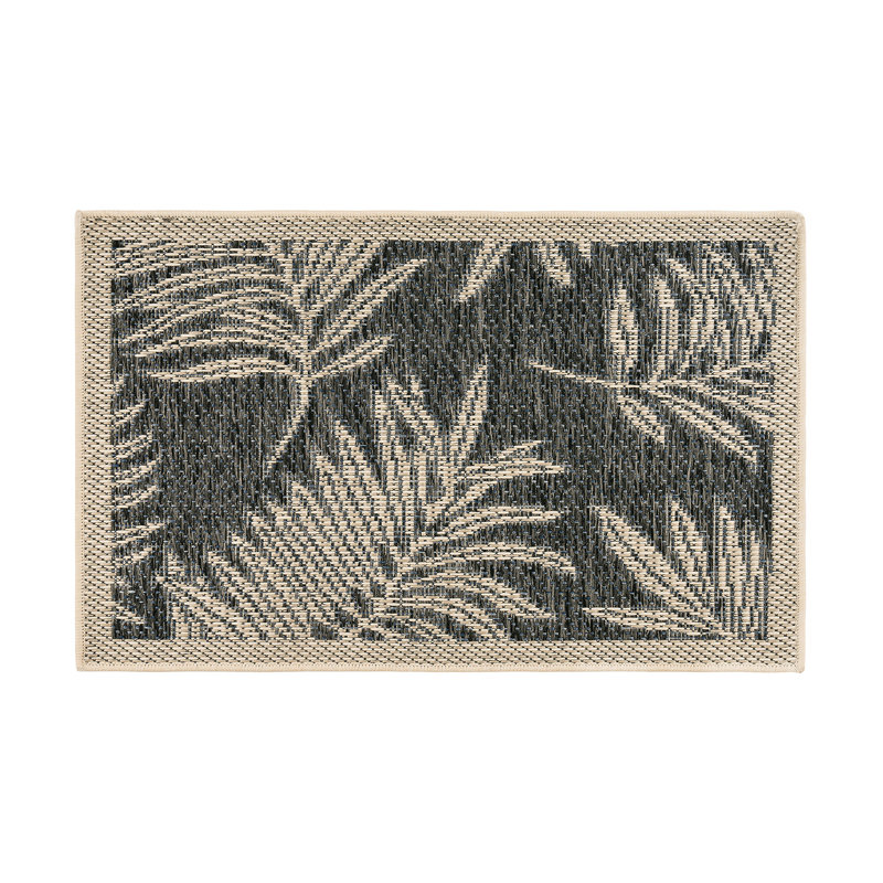 Dowd Floral Blue/Gray/Ivory, Indoor & Outdoor Area Rug, Rectangle 2' x 3'