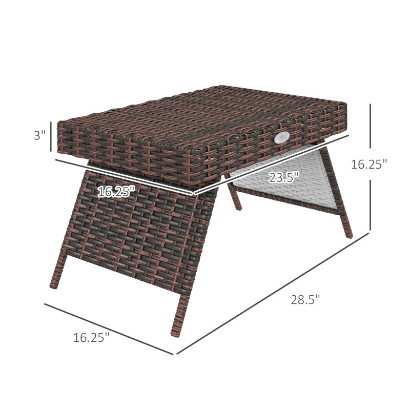 Table basse d'extérieur en brun - Fabriquée avec des matériaux solides et une qualité artisanale