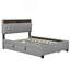 Lit plateforme tapissier avec couchette et ports USB Coster-306835465-306835466