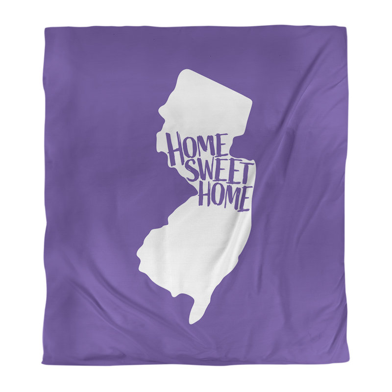 Housse de couette home new jersey, Housse de couette pour grand lit, Mauve, Microfibre