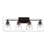 Uptowne 4 Light Bath Bar Shown In Dark Granite Finish With 4.5” Square Clear Bubble Glass