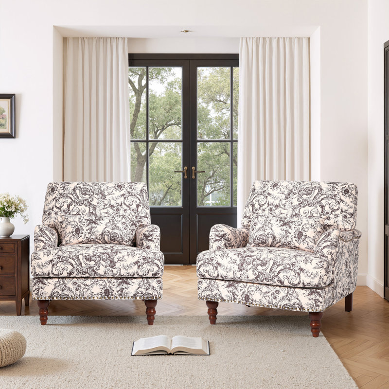 Fauteuil rembourré, Chenille rococo prune