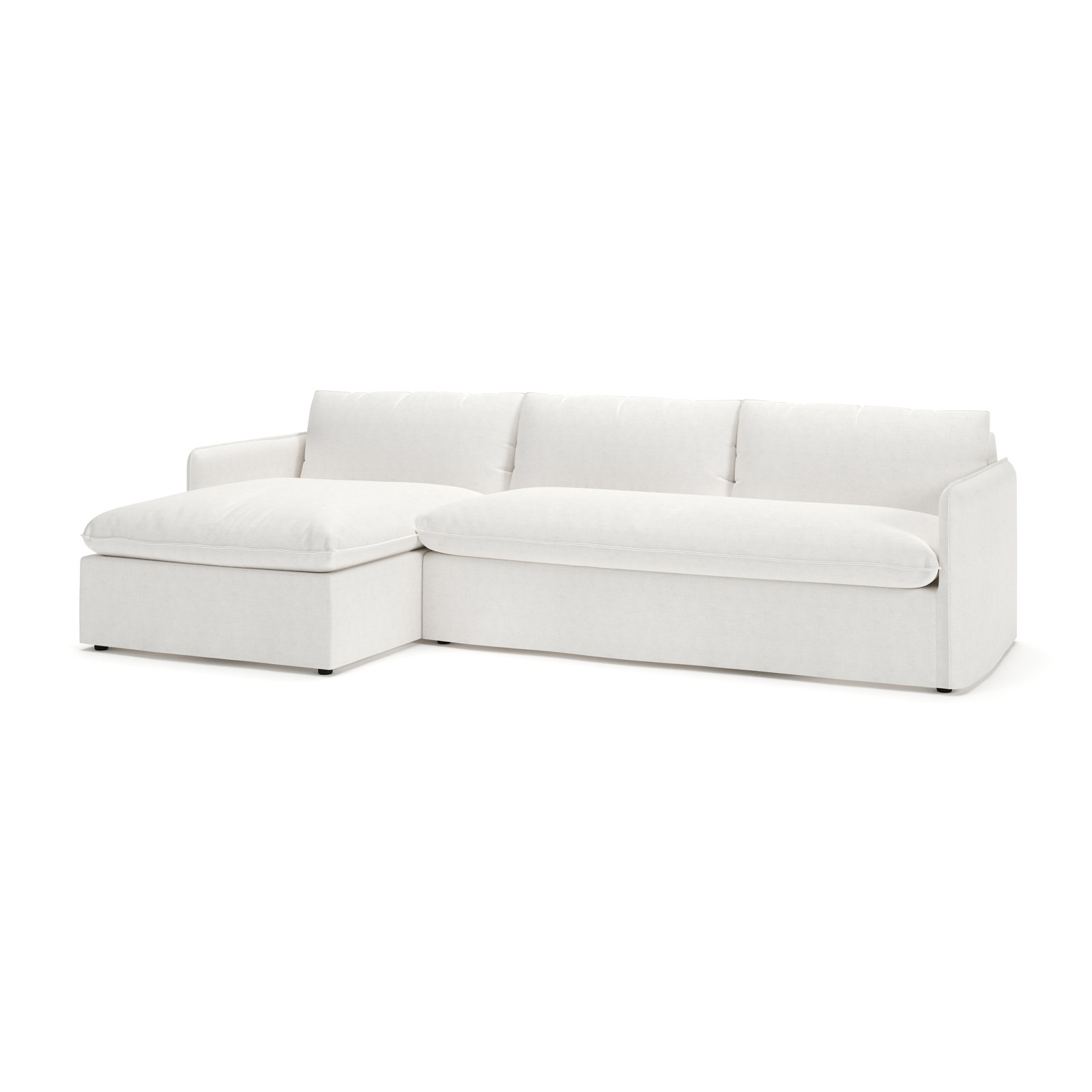 Bellatrix Sectional with Chaise, Nomad Snow Crypton® Chenille, Left Hand Facing