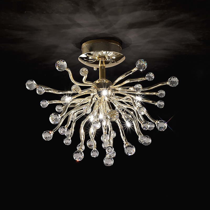 Semi Flush Mount, French Gold