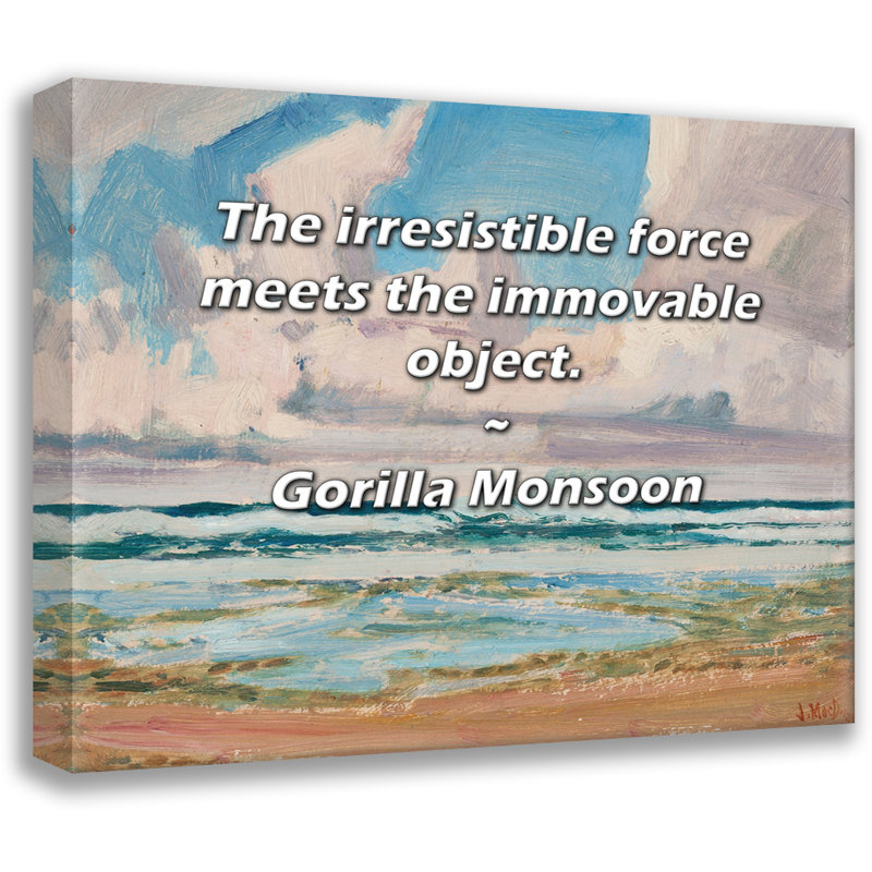 Toile tendue Astoria Grand Gallery par Gorilla Monsoon: «La force irrésistible rencontre l’immeuble, H 28 po x l 40 po