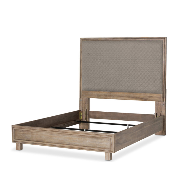 Hudson Ferry Upholstered Standard Bed, Gray, Queen