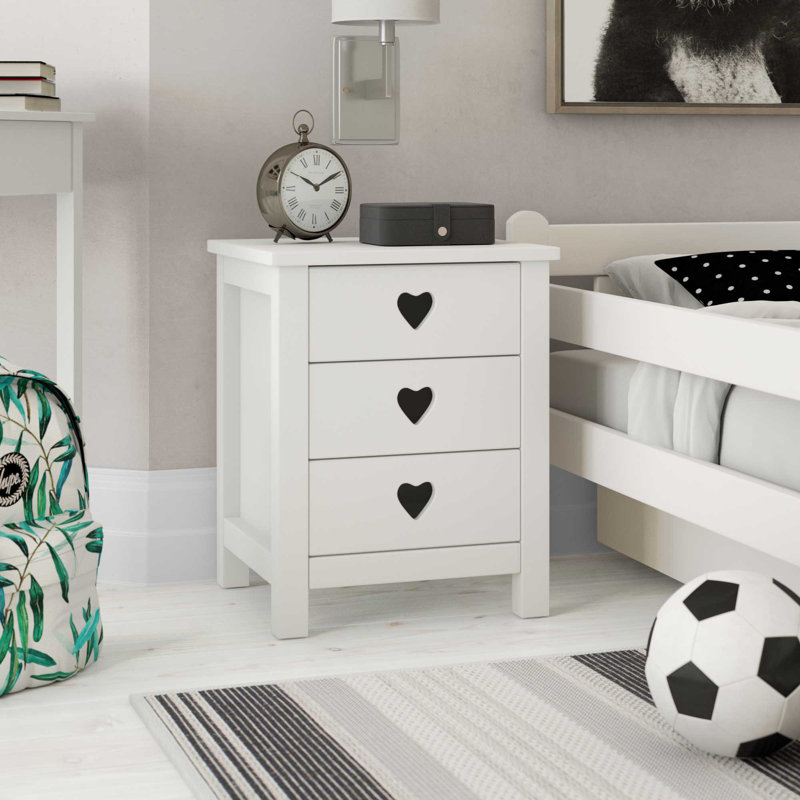 Amori bedside table with 3 drawers