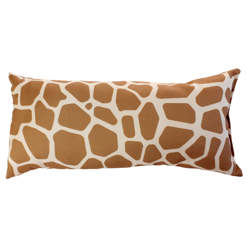 Animal Print Reversible Throw Pillow, Tan