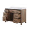 Meuble-lavabo avec plateau en marbre de culture Barnwood