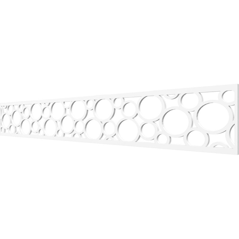 Moulure de chantournage, H 6 po x l 46,5 po x P 0,375 po, PVC de qualité architecturale