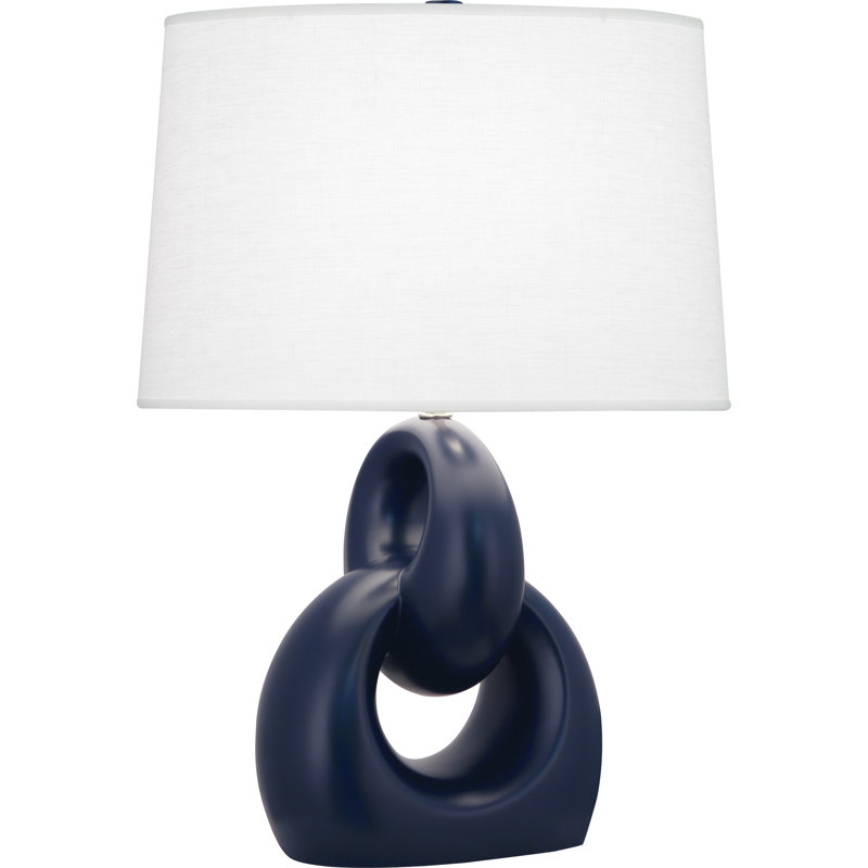 Fusion Table Lamp, Midnight Blue, 27" H x 11.25" W x 11.25" D