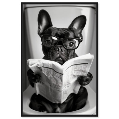 «Me Time Frenchie», art amusant sur toile par Art Remedy