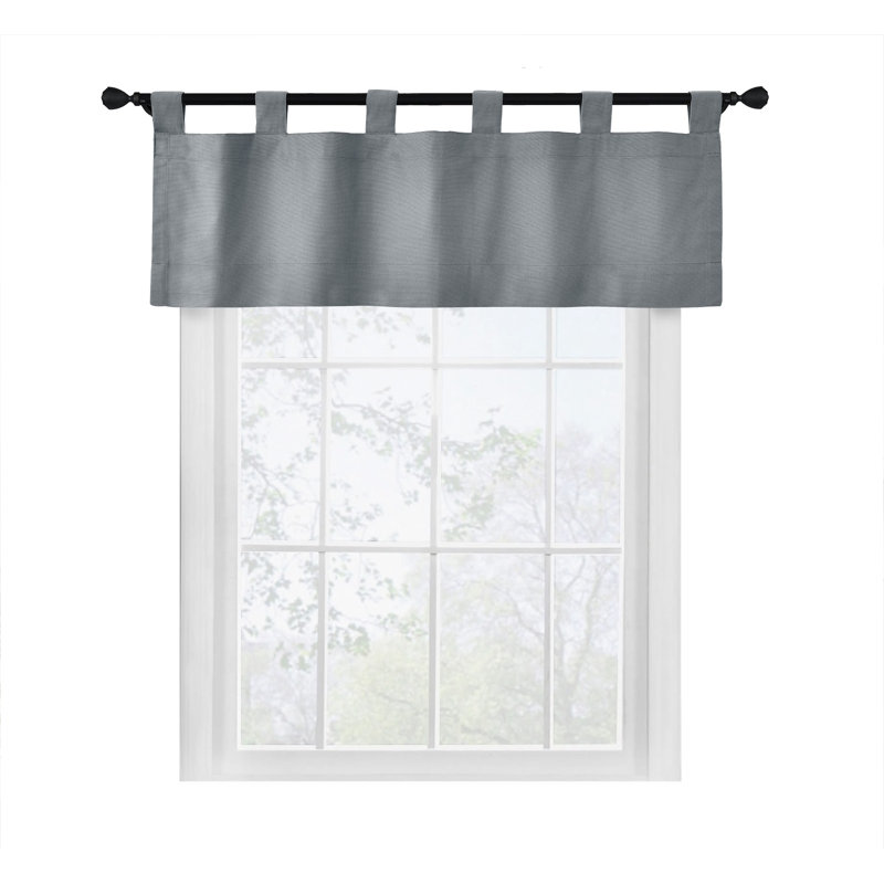 Mcgowen 40" Insulated Solid Color Curtain Valance, Dolphin Gray