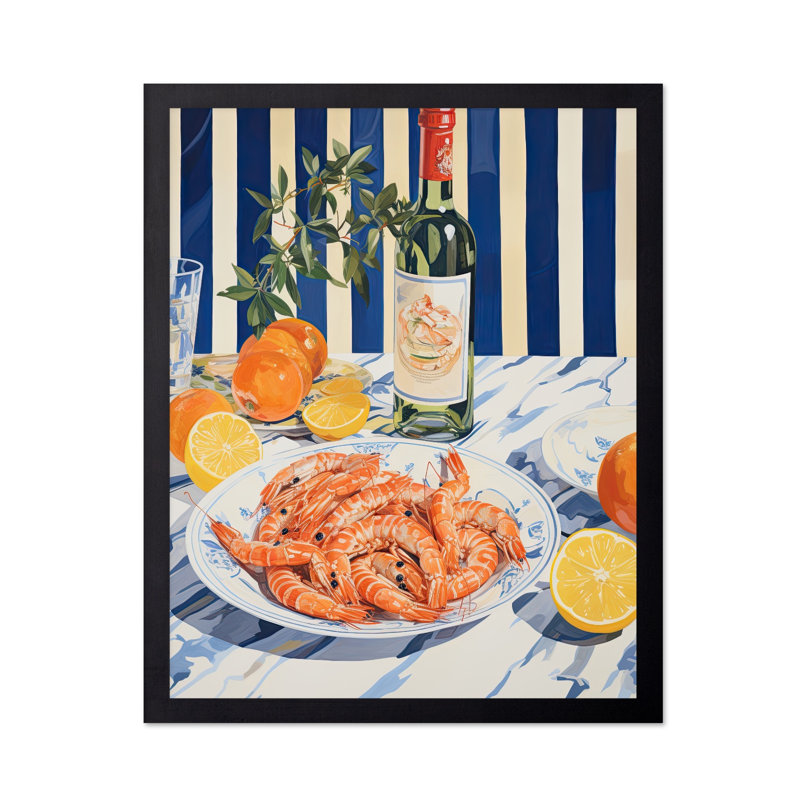 Crevettes et oranges, Unframed, Poster, 16"H x 20"W