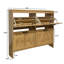 Armoire de rangement pour chaussures peu encombrante, panneau de fibres à densité moyenne chêne clair, style maison de campagne pour vestibule