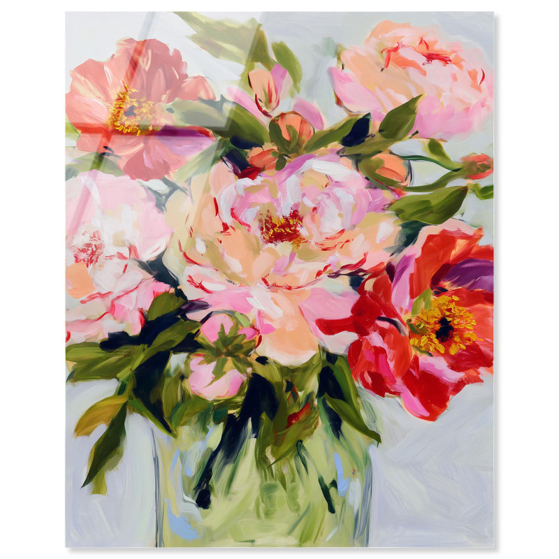 Décoration murale printanière Bloom in Acrylique II par Art Remedy, H 20 po x l 16 po