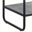 Gris béton moderne & amp; Table basse noire avec compartiment de rangement, facile à assembler pour le salon
