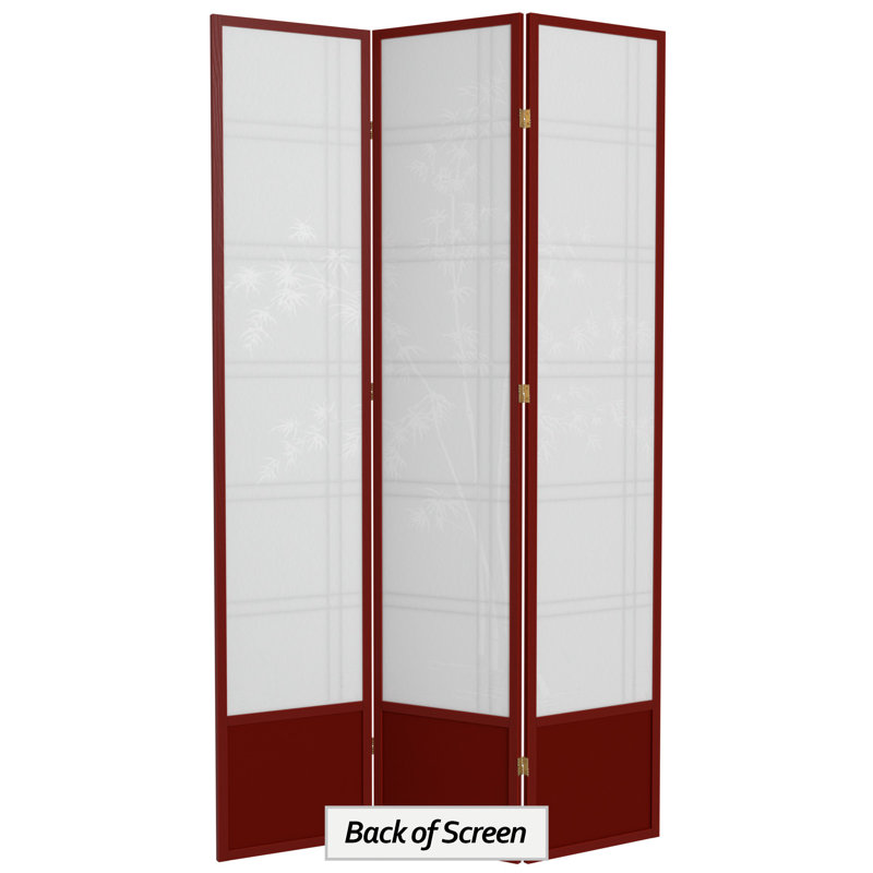 Cloison pliante Keitez, 3 panneaux, Bois de rose