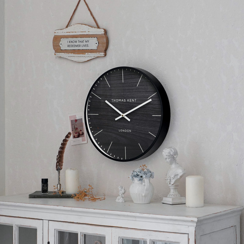 Horloge murale en métal, Noir