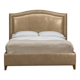 Caroline/Casey Leather Solid Wood Bed