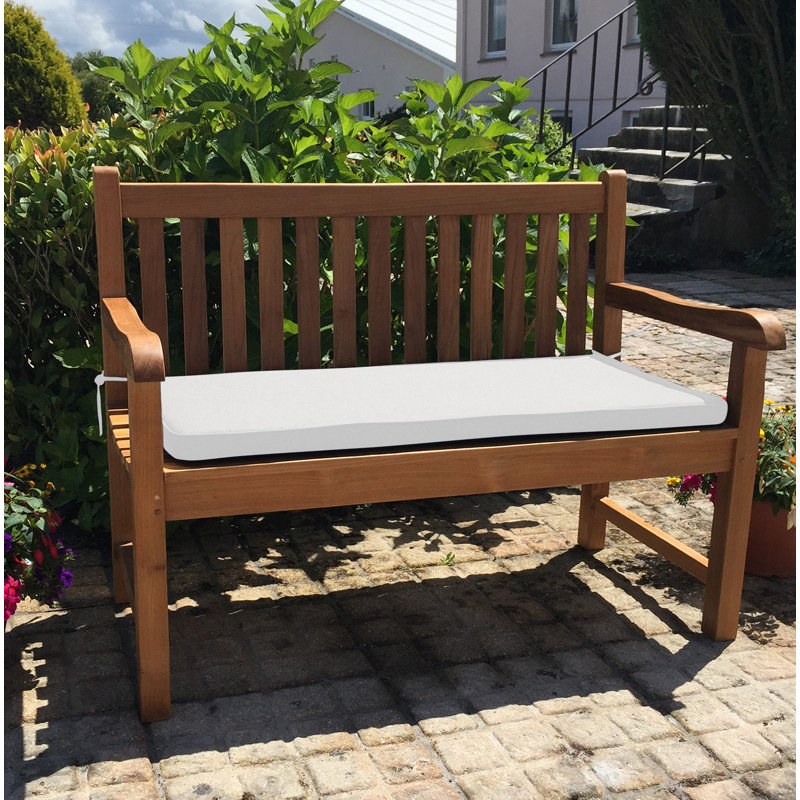 Garden Bench Cushion, White, 115 cm x 115 cm