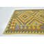 Tapis de zone en laine 3 pi 2 po x 3 pi 10 po à la main one-of-kind noué la Lorain