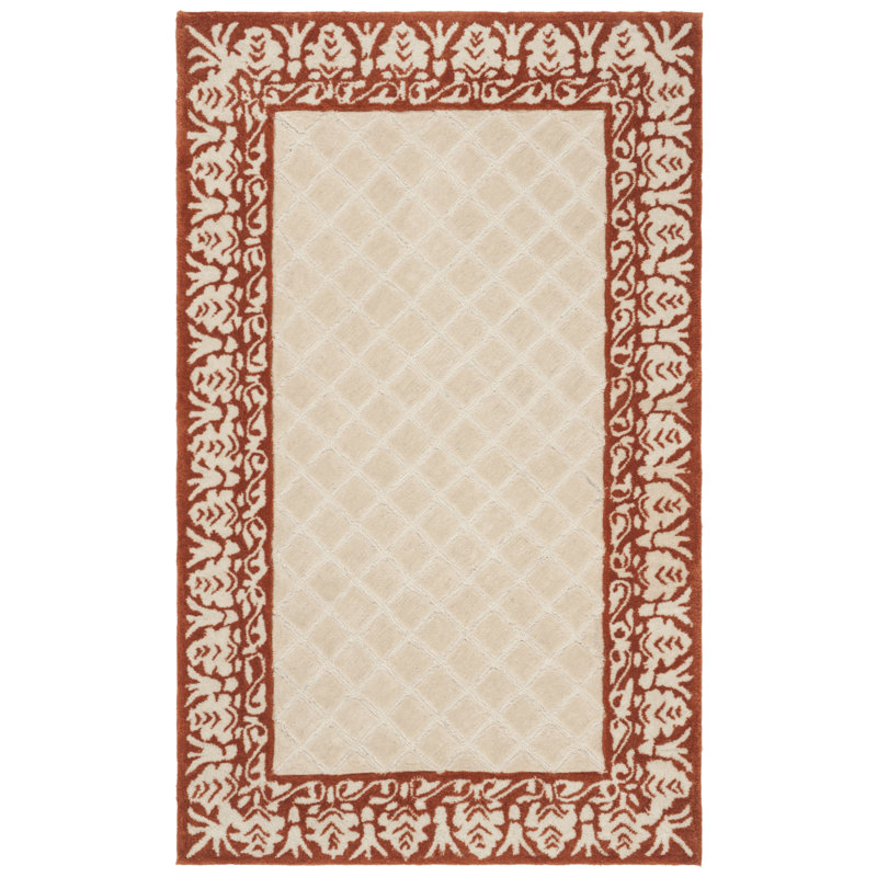 Tapis Harrison en corail, Rectangle 4 pi x 6 pi