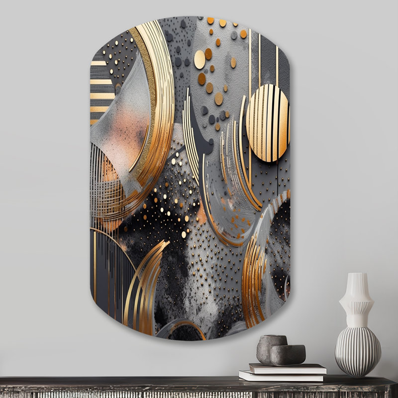 Soft Colours Marble Abstract III - Abstract Marble Cylinder Shape Irregular Metal Wall Decor, 31" H x 19" W x 1" D