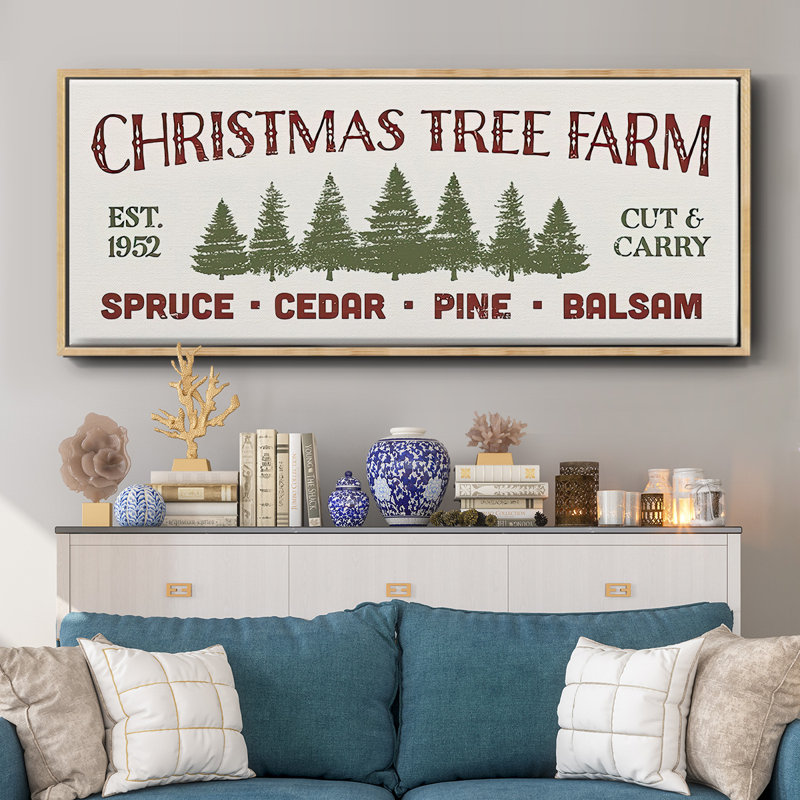 Christmas Tree Farm-, toile encadrée, H 20 po x l 50 po