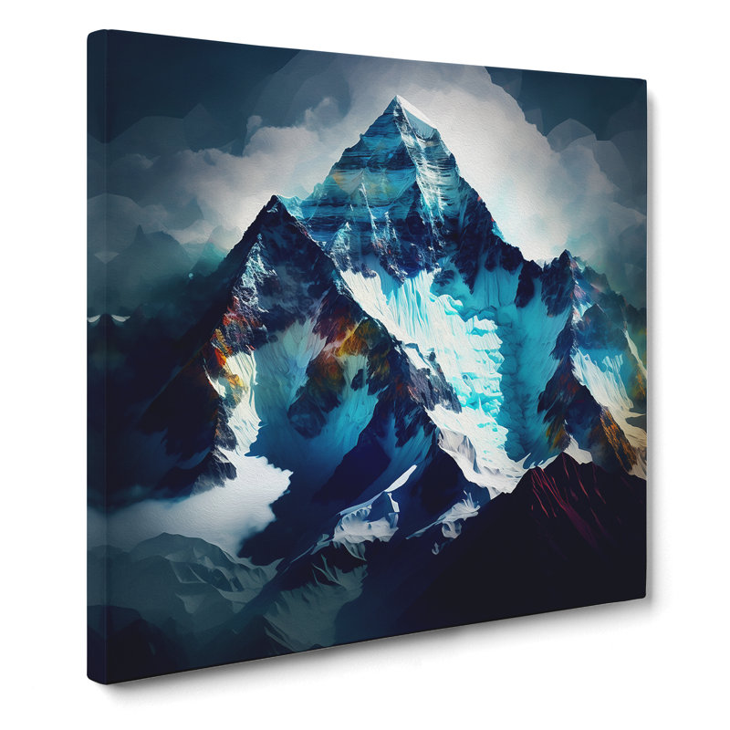 Mount Everest Abstract - No Frame Print, 35cm H x 35cm W x 3cm D