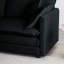 Fauteuil Comfy personnalisé à assise simple en chenille noire avec structure stable