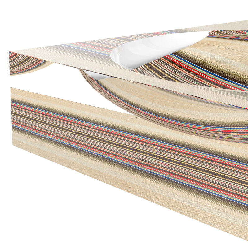 Square Striped Decorative Tray, 8"W x 8"D x 2"H