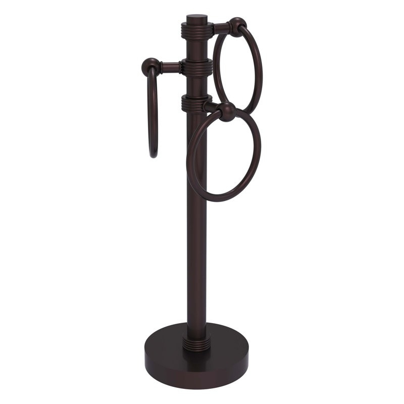 Porte-serviettes en anneau 3 balançoires, Bronze antique