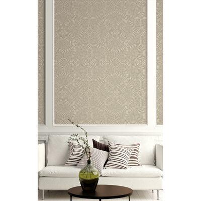 Prestwyck 10m x 52.07cm Textured Metallic Finish Paste the Wall Wallpaper Roll