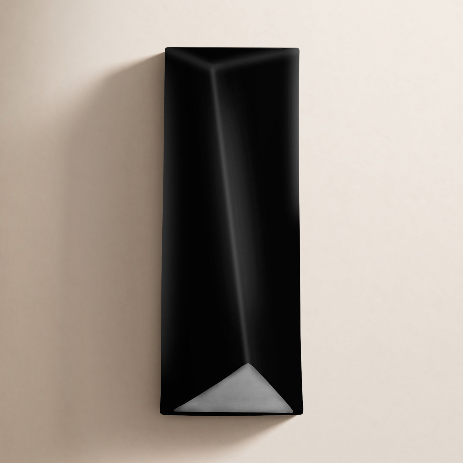 Torrie Ceramic Outdoor Light, Gloss Black/Matte White