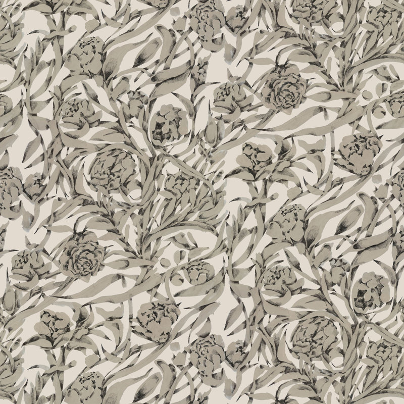 Wandervine - Botanical Wallpaper, Crimson, Peel & Stick