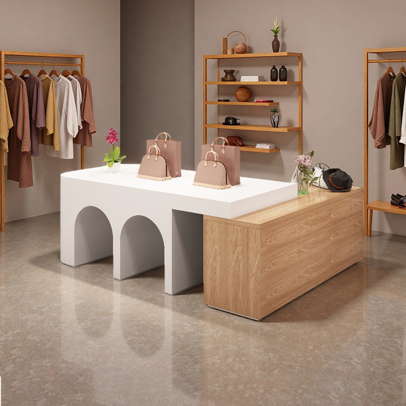 Support de présentation moderne arqué, H 25,59 po x l 78,74 po x P 47,24 po