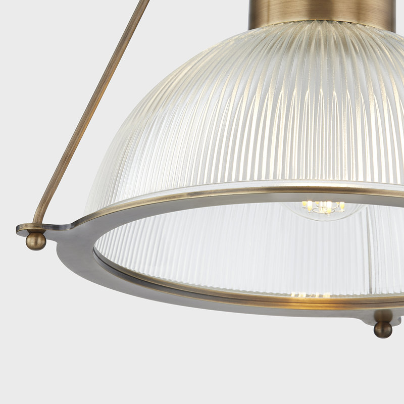 Plafonnier semi-encastré en verre, H 11 po x l 15 po x P 15 po