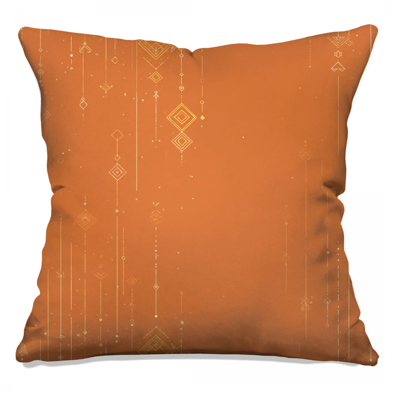 Coussin décoratif géométrique, formes abstraites à double face, 26 x 26 inches