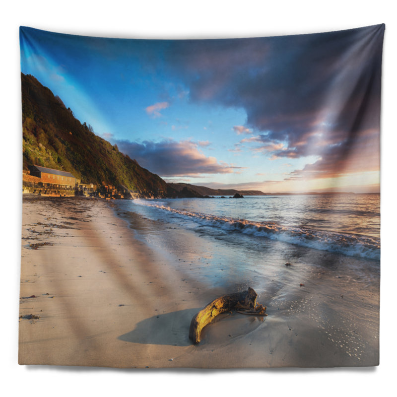 Tapisserie de plage à looe corn beach, H 32 po x l 39 po